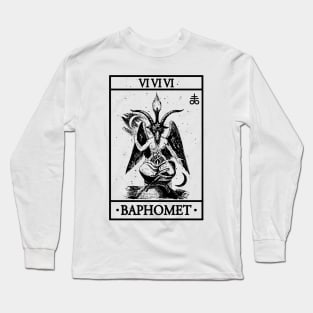 BAPHOMET TAROT CARD - BAPHOMET, SATANISM AND THE OCCULT Long Sleeve T-Shirt